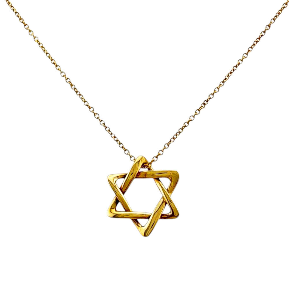 Tiffany & Co. Star of David Necklace, 18K Yellow Gold, Women's.
